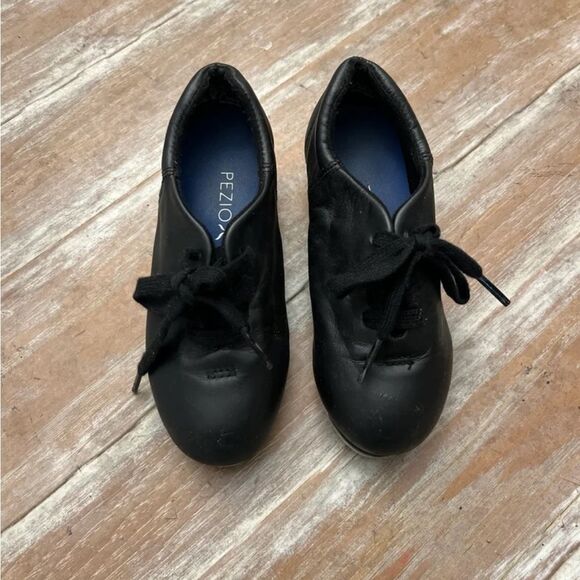 Capezio FLEX MASTR Split Sole Leather TAP SHOE Black- CHILD CG16C Size 13 - Picture 1 of 9